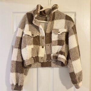 Cozy Plaid Sherpa Jacket